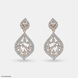 Diamond Petal Earrings 14K Yellow Gold