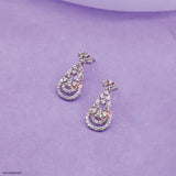 Layered Drops Earrings 9K White Gold