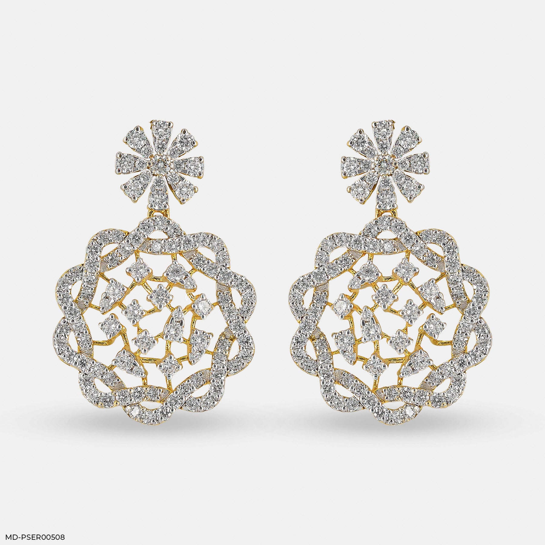 Circular Elegance Earrings 14K Yellow Gold