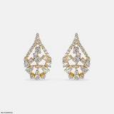 Vine of Sparkles Earrings 9K Rose Gold