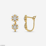 0.35 Carat Round Solitaire Diamond Stud 18K Yellow Gold