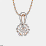 Interwoven Diamond Pendant 14K Rose Gold