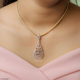 Filigree Teardrop Diamond Pendant 9K Yellow Gold