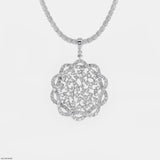 Lace Petal Diamond Pendant Platinum 950