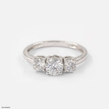 3 Stone Diamond Ring 18K Yellow Gold
