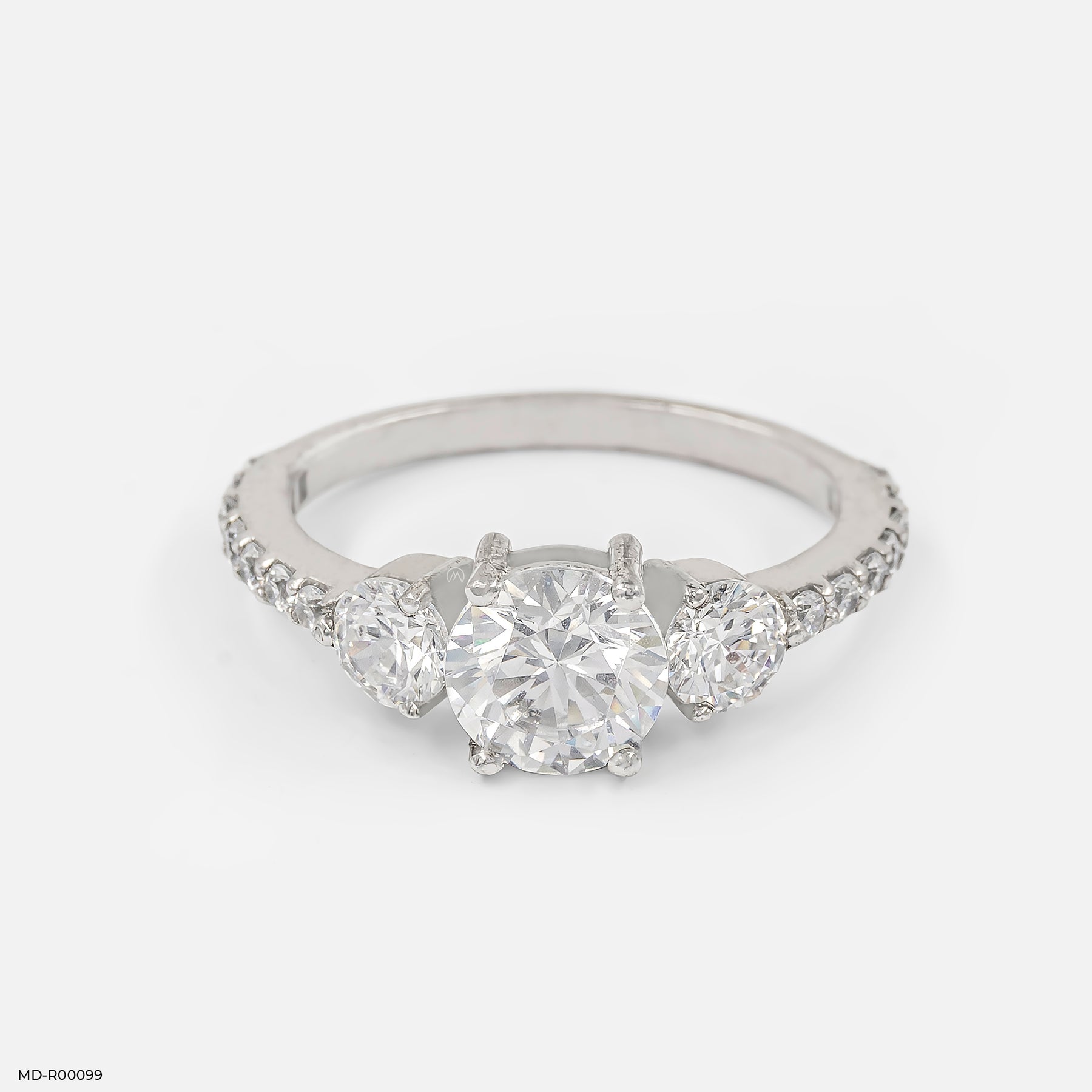 Trinity Solitaire Ring Platinum 950