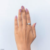 Cross Cut Halo Diamond Rings 14K Yellow Gold