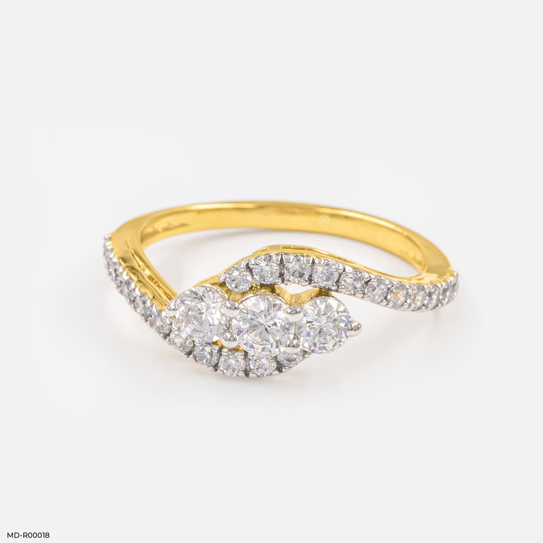 Triad Diamond Rings 9K Yellow Gold