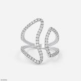Skinny Statement Diamond Rings 14K Rose Gold