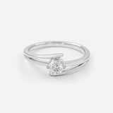 The Embrace Solitaire 9K White Gold