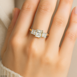 Baguette Glow Rings 14K Yellow Gold