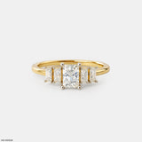 Baguette Glow Rings 14K Yellow Gold