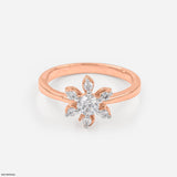 Floret Diamond Rings 9K White Gold