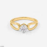 0.50 Carat Vivid Round Solitaire Ring 14K Rose Gold