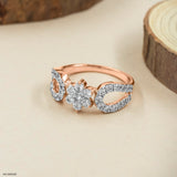 Posy Diamond Ring 14K White Gold