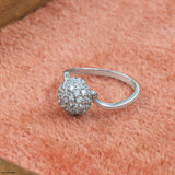 Dome Cluster Diamond Rings 9K Yellow Gold