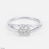 Galaxy Solitaire Diamond Rings 14K White Gold