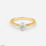 Isobell Solitaire Diamond Rings 14K Rose Gold