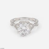 2.5 Carat Round Infinity Whirl Ring 9K White Gold