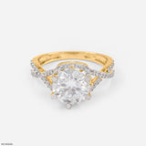 2.5 Carat Round Infinity Whirl Ring 9K White Gold