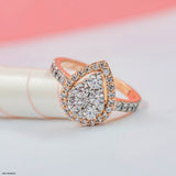 Pear Engagement  Diamond Rings 14K Yellow Gold