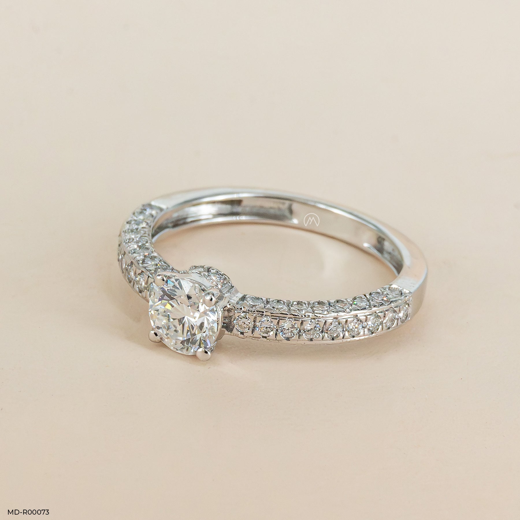 0.50 Carat Solitaire Diana Ring 9K White Gold