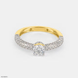 0.50 Carat Solitaire Diana Ring 9K White Gold
