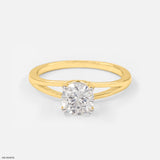 0.90 Carat Round Solitaire Ring 9K Rose Gold