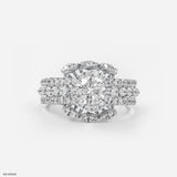 0.75 Carat Round Solitaire Halo Ring 14K Yellow Gold