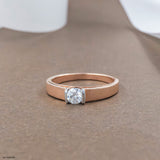 0.50 Carat Dual Layer Solitaire Ring 9K Yellow Gold