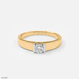 0.50 Carat Dual Layer Solitaire Ring 9K Yellow Gold