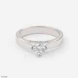 Twain Solitaire Ring Platinum 950