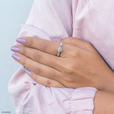 Twain Solitaire Ring Platinum 950