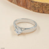 Twain Solitaire Ring Platinum 950