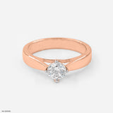 Twain Solitaire Ring Platinum 950