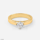 Twain Solitaire Ring Platinum 950