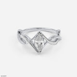 0.75 Carat Marquee Diamond Ring 9K Rose Gold