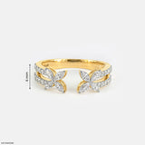 0.55 Carat Open Lab Diamond Band Ring 14K Yellow Gold