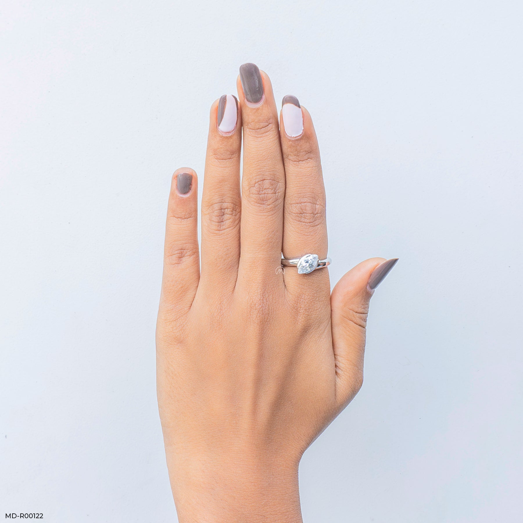 1 Carat Marquise Solitaire Diamond Ring 14K White Gold