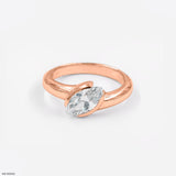 1 Carat Marquise Solitaire Diamond Ring 14K White Gold