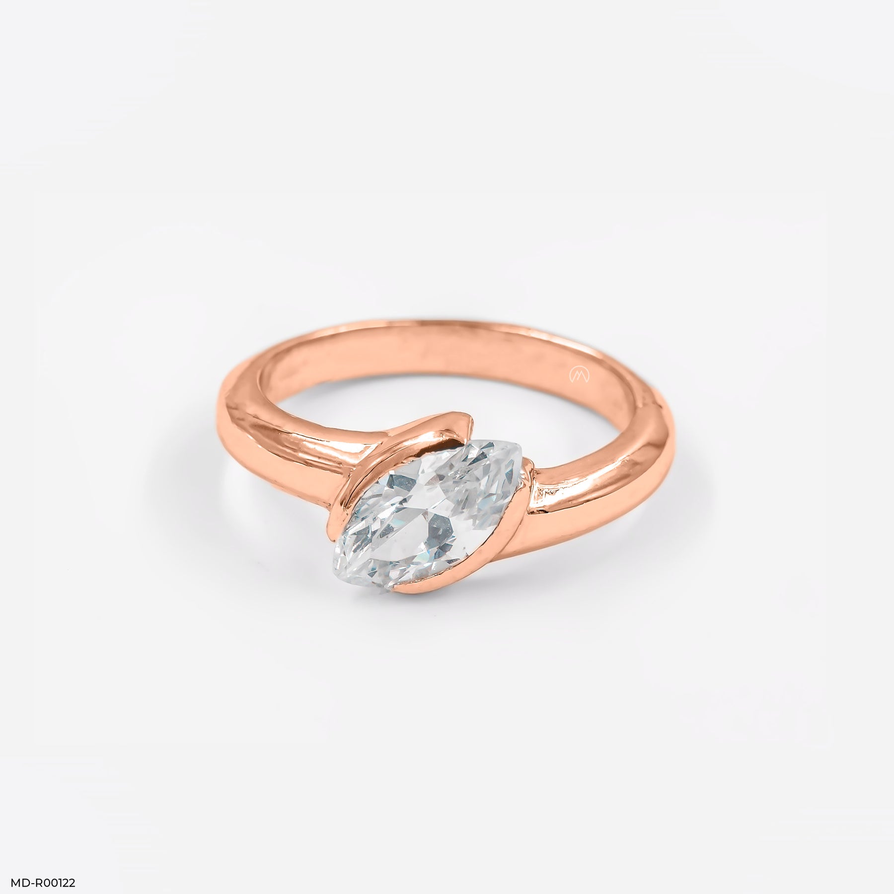 1 Carat Marquise Solitaire Diamond Ring 14K White Gold