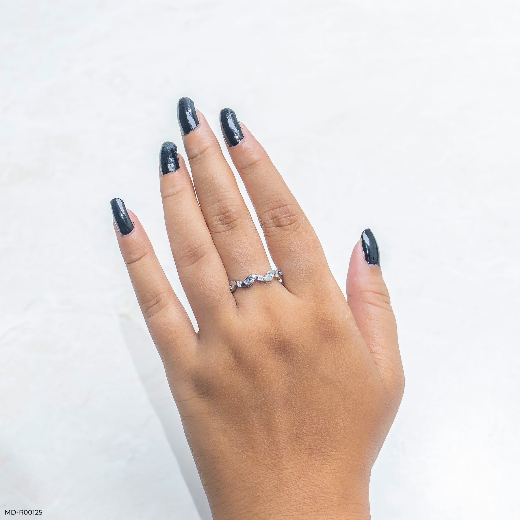 Waterdrop Trail  Diamond Rings 14K Yellow Gold