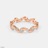 Waterdrop Trail  Diamond Rings 14K Yellow Gold