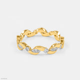 Waterdrop Trail  Diamond Rings 14K Yellow Gold