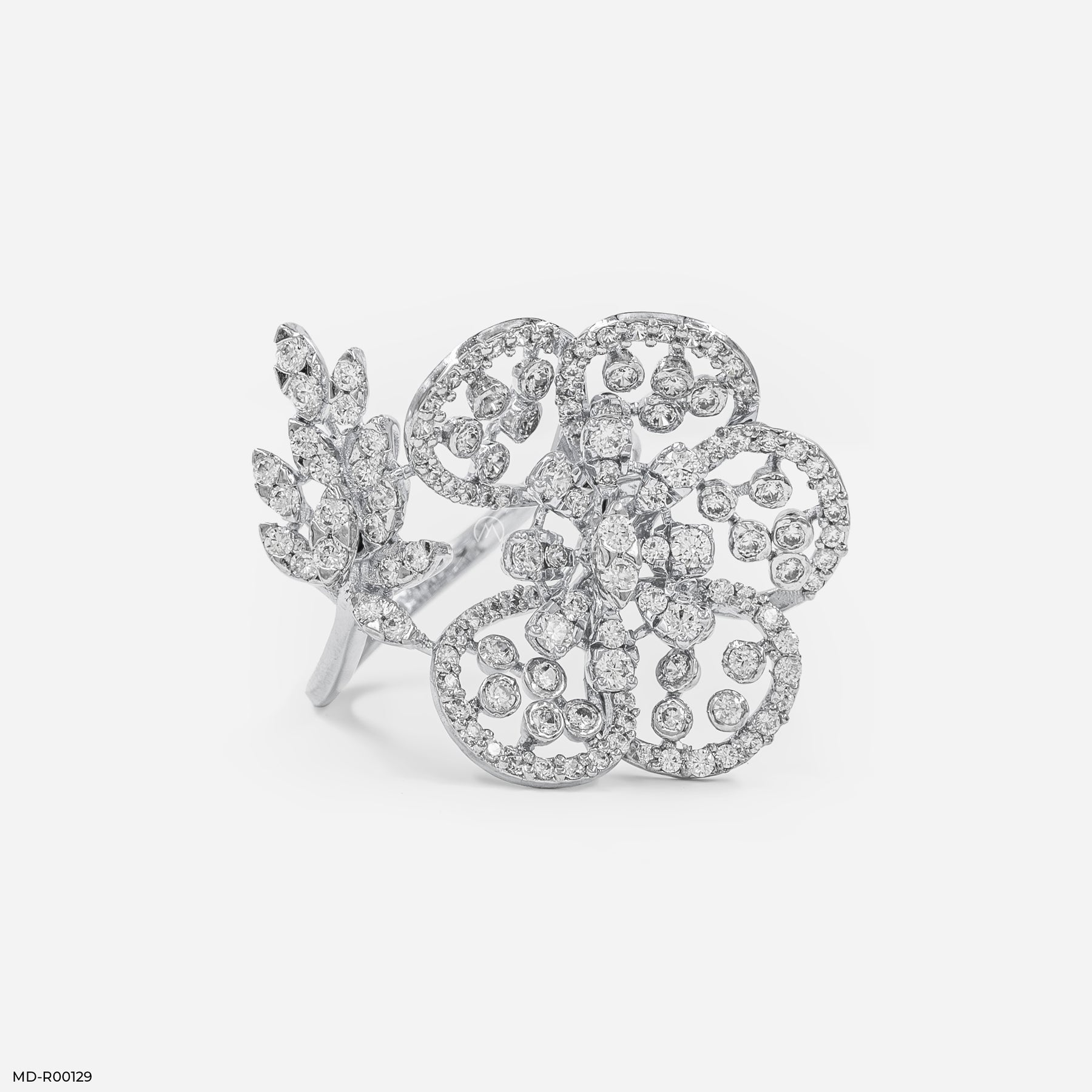 The Nature-Inspired Diamond Ring 9K White Gold