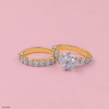 2 Carat Round Stackable Ring 14K White Gold