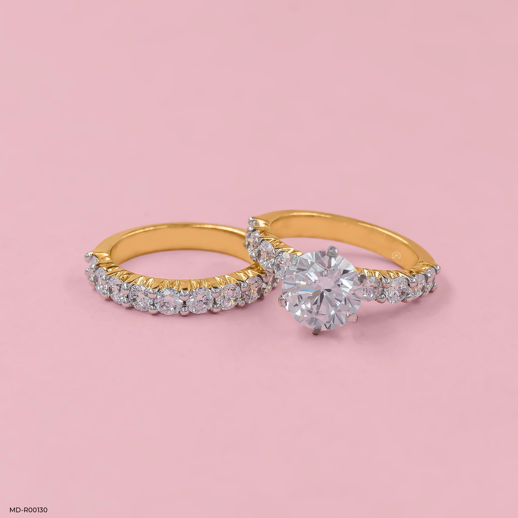 2 Carat Round Stackable Ring 14K White Gold