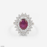 1.5 Carat Crimson Lab Diamond Ring 14K White Gold