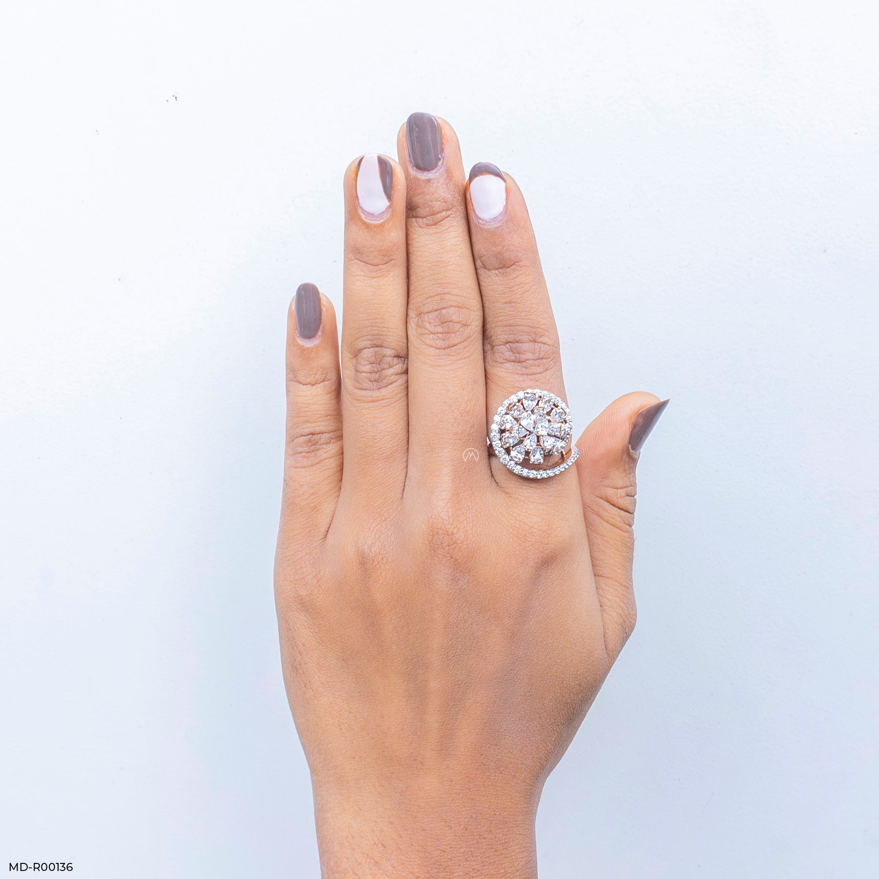Touch of Petal Diamond Rings 14K Rose Gold