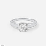 0.75 Carat Round Classic Solitaire Ring 9K Rose Gold